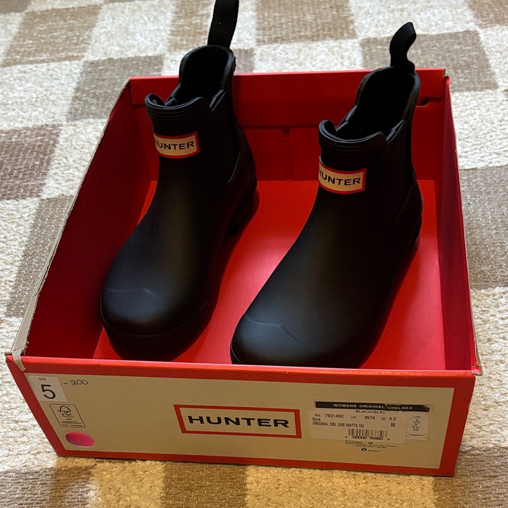 Hunter Women’s Black Waterproof Boots, unworn
